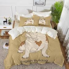 Ropa de Cama con Patrón de Bulldog Inglés