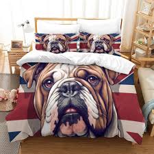 KONIEE Funda de Edredón Bulldog Inglés