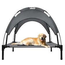 Cama Elevada para Perros YUENFONG con Techo