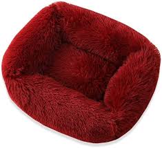 VIXDA Cama Cuadrada de Peluche para Perros Grandes - Sofá Cálido y Suave