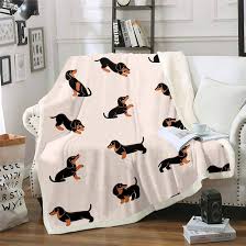 Manta de Forro Polar de Perro Salchicha Loussiesd