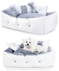 Cama Glamourosa de Piel Sintética para Perros
