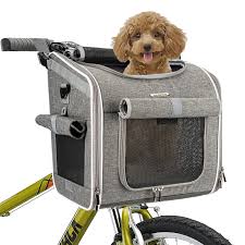Cesta para Bicicleta de Perro BABEYER: Mochila Expandible con Ventanas de Malla