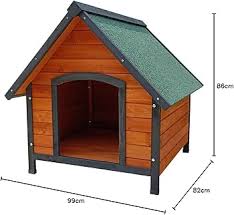 Caseta de Perro Grande de Madera Loki - 82x100x88 cm