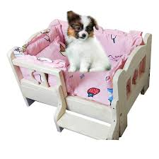 Cuna Ortopédica de Madera para Mascotas Bseack