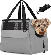 OUUTMEE Bolsa para Perros Gris - Tamaño L (hasta 15 kg)