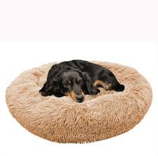 Cama Nido XL para Mascotas de Felpa Redonda y Calmante