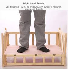 Cama de Madera ALEjon para Perros con Barandas y Escaleras