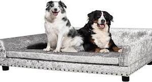 Sofá de Terciopelo Grande para Perros BingoPaw