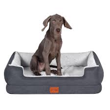 Cama Grande para Perro KYG con Forro Impermeable y Espuma Soporte