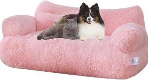 Sofá de Peluche LinZong para Mascotas - Cama Lavable y Cómoda para Perros y Gatos