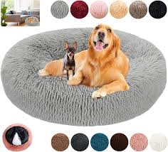 Cama Redonda Grande para Perros y Gatos KZhanmy