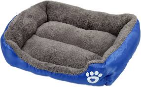 Cama Rectangular Lavable para Perros XL - Azul Marino