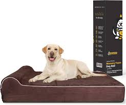 Cama Ortopédica de Espuma Viscoelástica para Perros con Almohada y Protector Impermeable
