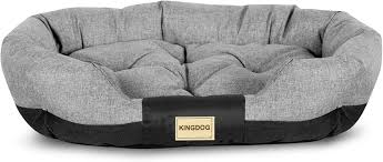 Cama Ovalada Impermeable para Mascotas KingDog 75x50 cm