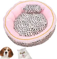 Cama Leopardo Rosa para Mascotas