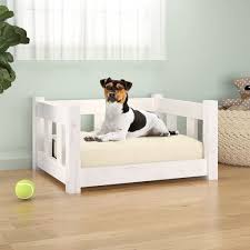 Cama de Madera Maciza para Perro - Pino Blanco