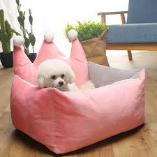 Cama de Princesa Rosa para Perros Pequeños - IFEVER