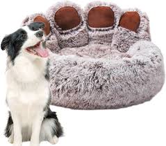 Cama para Perros de Piel Sintética y Algodón Suave