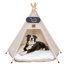 Tienda Tipi para Mascotas con Cojín Lavable