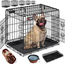 LOVPET® Jaula Plegable para Perros con Accesorios Incluidos