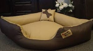 Cama Esquinera para Perros de Piel Sintética