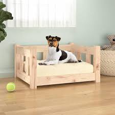 Cama Sofá para Perros de Madera Maciza de Pino 55 cm