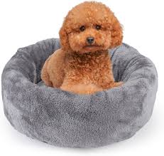 Cama Redonda Suave para Perros y Gatos