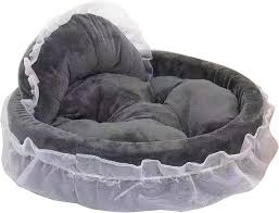Camita de Princesa de Encaje para Mascotas ASHLUYAK