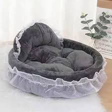 Cama Princesa para Mascotas con Lazos de Encaje