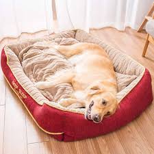 Sofá Cama Extragrande de Mimbre con Calor para Perros