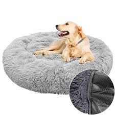 Cama Redonda de Felpa para Perros