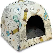 Cama Iglu Acolchada para Mascotas 45x45x40 cm
