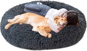 Cama Ortomédica Donut para Perros Extragrande y Acogedora