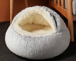 Cama de Felpa Cálida para Mascotas Pequeñas y Medianas