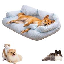 Cama de Seda Fría para Mascotas - Lavable y Cómoda