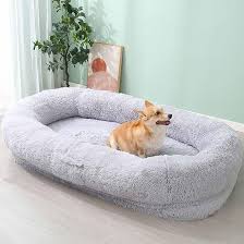 Cama Lavable para Perros Humanos - Puf Gigante de Piel Sintética