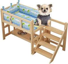 Cama Elevada de 2 Niveles para Mascotas