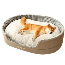 Cama Grande Impermeable para Perros con Almohada Lateral