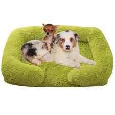 Cama Sofá para Perros Grandes y Pequeños - Funda Lavable XL Verde