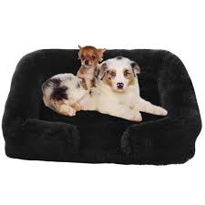 Cama Sofá para Perros Grandes y Pequeños - Funda Lavable (Negra