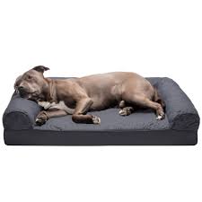 Cama Ortópedica Grande para Perros Furhaven Estilo Sofá con Funda Removible