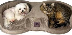 Cama Doble Espuma para Gatos y Perros Pequeños